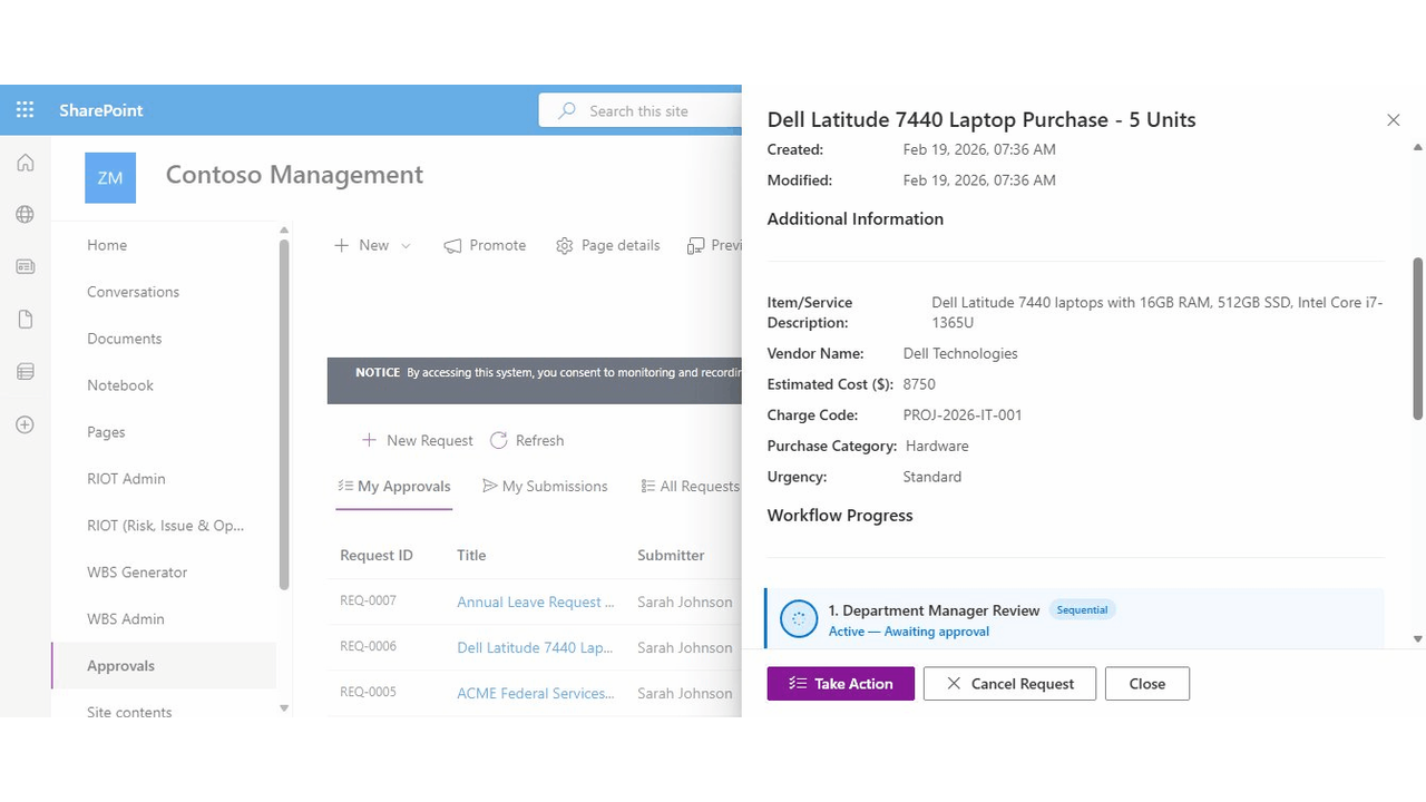 Approver Custom Fields and Workflow Progress